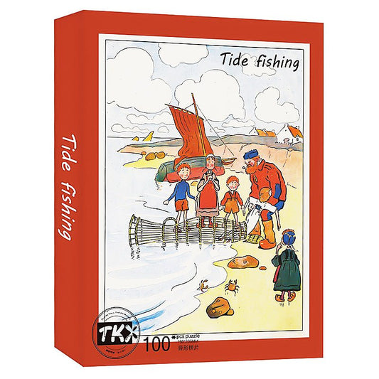 Island Holiday Series - Tide Fishing | TKX | 100 Piece Mini Puzzle | Jigsaw Puzzle - Mystery Matrix