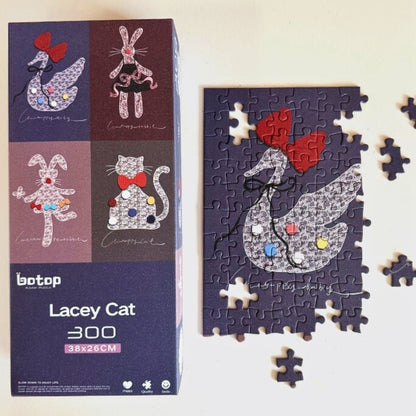 Lacey Cat | Botop | 300 Piece Puzzle | Jigsaw Puzzle - Mystery Matrix