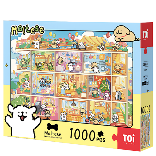 Maltese Puppy - Happy Home | TOI | 1000 Piece Puzzle | Jigsaw Puzzle - Mystery Matrix