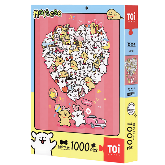 Maltese Puppy - Love Balloon | TOI | 1000 Piece Puzzle | Jigsaw Puzzle - Mystery Matrix