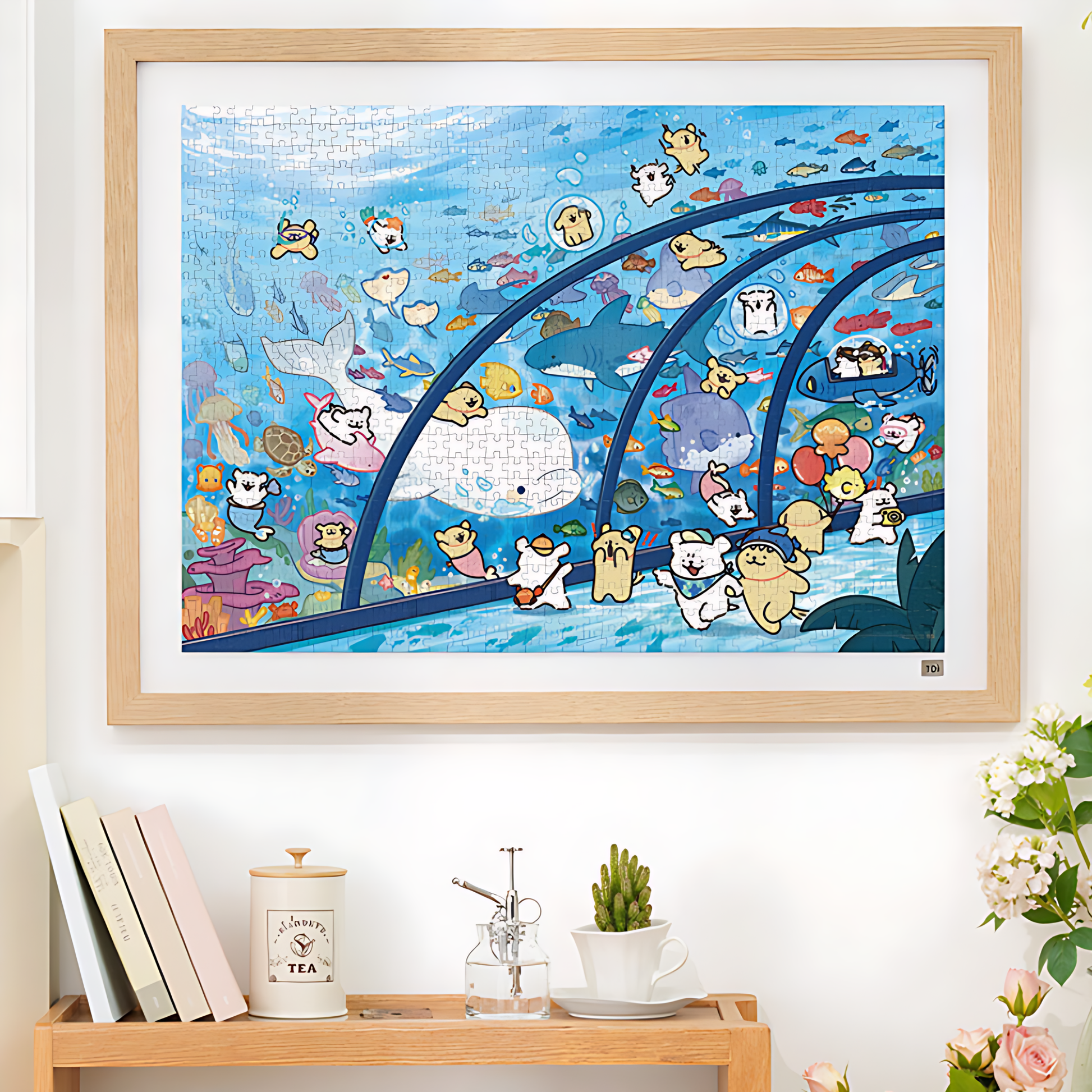 Maltese Puppy - The Puppy Aquarium | TOI | 1000 Piece Puzzle | Jigsaw Puzzle - Mystery Matrix