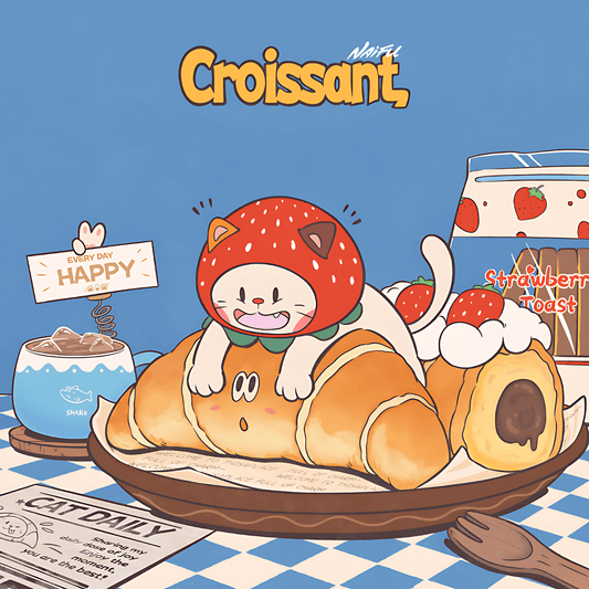 Meow Series - Happy Strawberries | Dreamer Puzzle | 225 Piece Mini Puzzle | Jigsaw Puzzle - Mystery Matrix