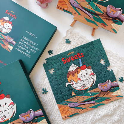 Meow Series - Sweet Kitten | Dreamer Puzzle | 225 Piece Mini Puzzle | Jigsaw Puzzle - Mystery Matrix