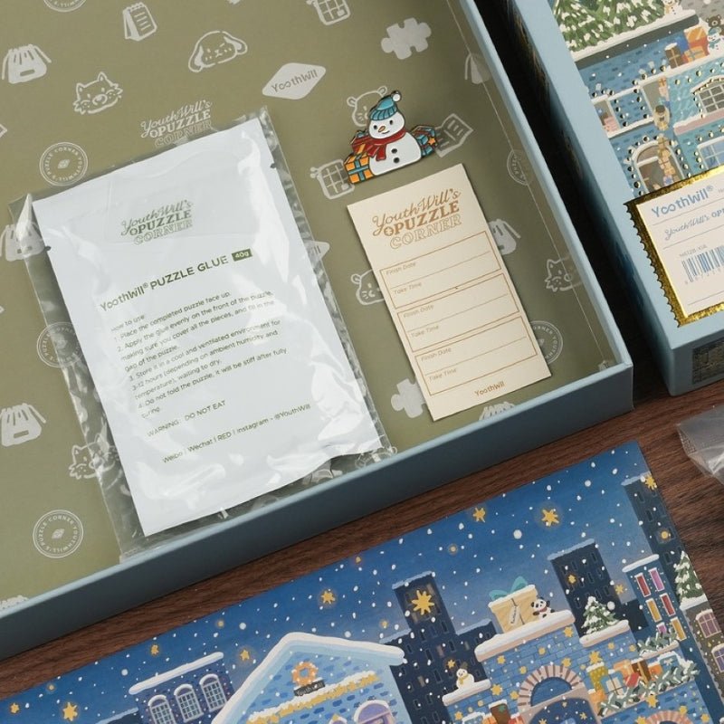 Merry Snowy Night | Youthwill | 500 Piece Puzzle | Jigsaw Puzzle - Mystery Matrix