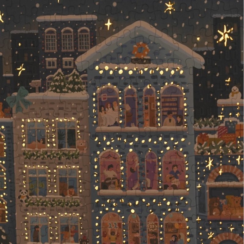 Merry Snowy Night | Youthwill | 500 Piece Puzzle | Jigsaw Puzzle - Mystery Matrix
