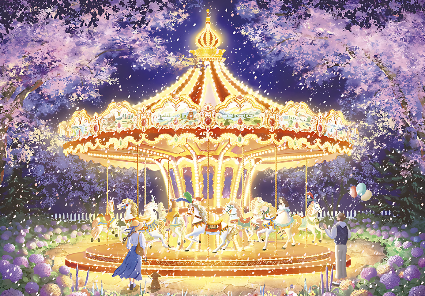 Midnight Sakura Carousel | TOI | 1000 Piece Puzzle | Jigsaw Puzzle - Mystery Matrix