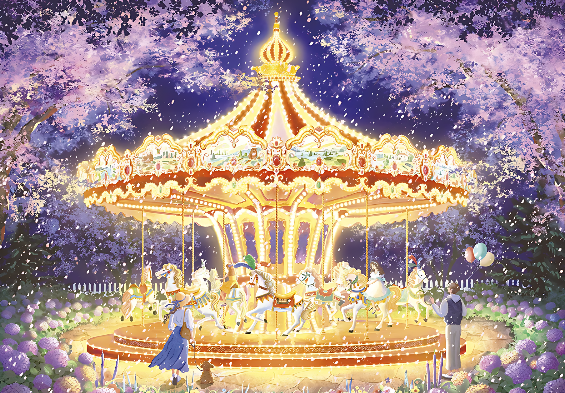 Midnight Sakura Carousel | TOI | 1000 Piece Puzzle | Jigsaw Puzzle - Mystery Matrix