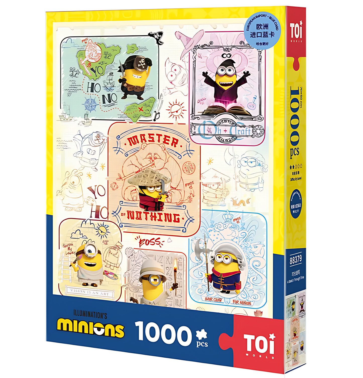 Minions - A Sketch Through Time | TOI | 1000 Piece Puzzle | Jigsaw Puzzle - Mystery Matrix