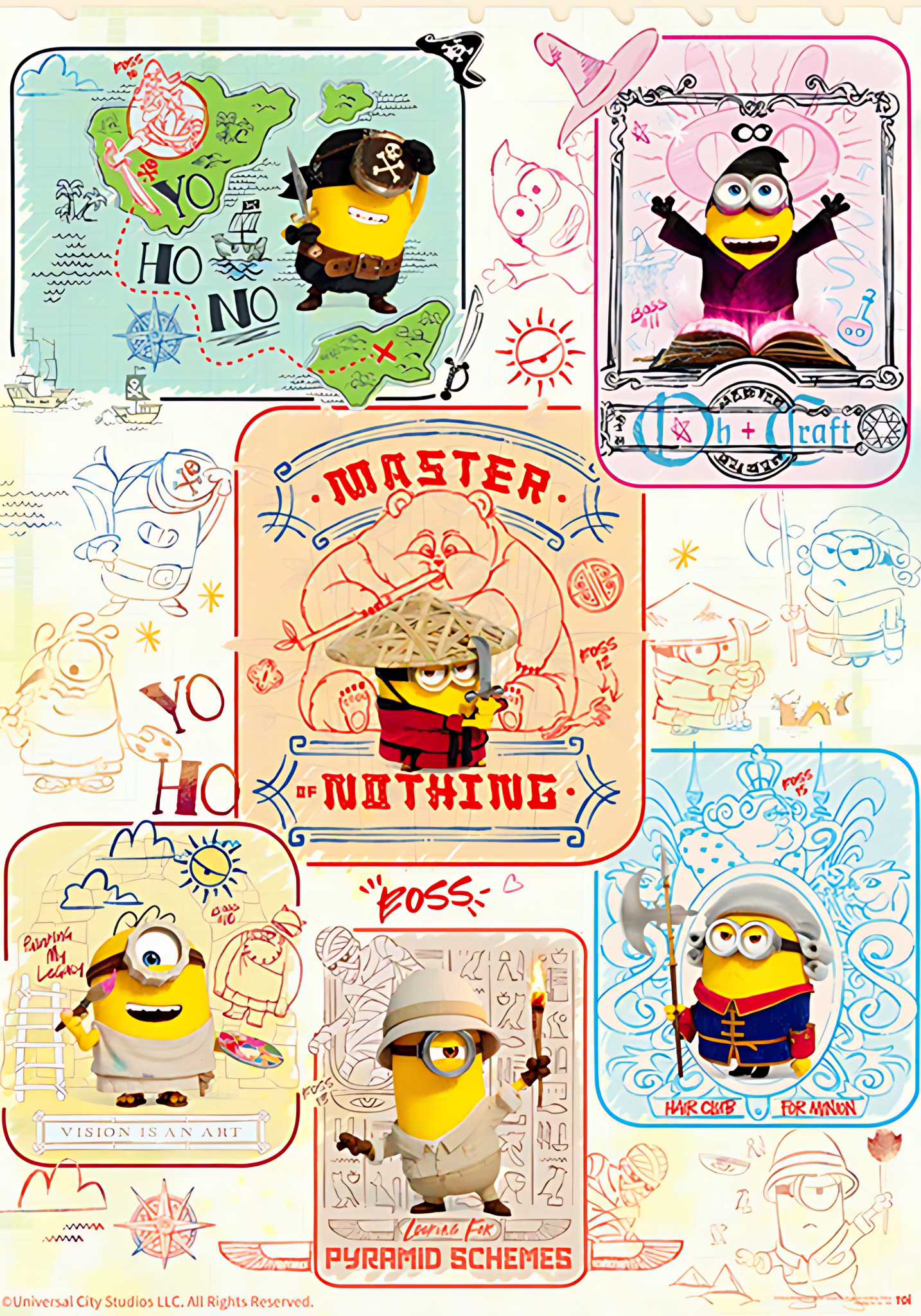 Minions - A Sketch Through Time | TOI | 1000 Piece Puzzle | Jigsaw Puzzle - Mystery Matrix
