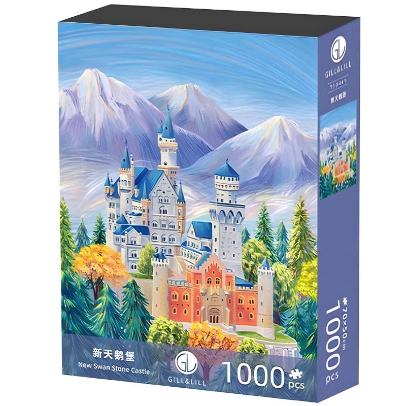 New Swan Stone Castle | Gill & Lill | 1000 Piece Puzzle | Jigsaw Puzzle - Mystery Matrix