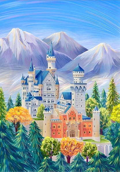 New Swan Stone Castle | Gill & Lill | 1000 Piece Puzzle | Jigsaw Puzzle - Mystery Matrix