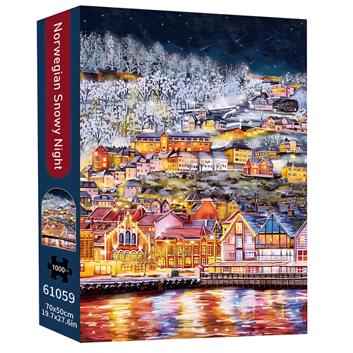Norweging Snowy Night | TKX | 1000 Piece Puzzle | Jigsaw Puzzle - Mystery Matrix
