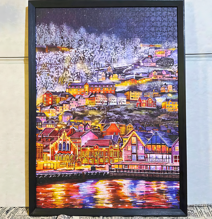 Norweging Snowy Night | TKX | 1000 Piece Puzzle | Jigsaw Puzzle - Mystery Matrix