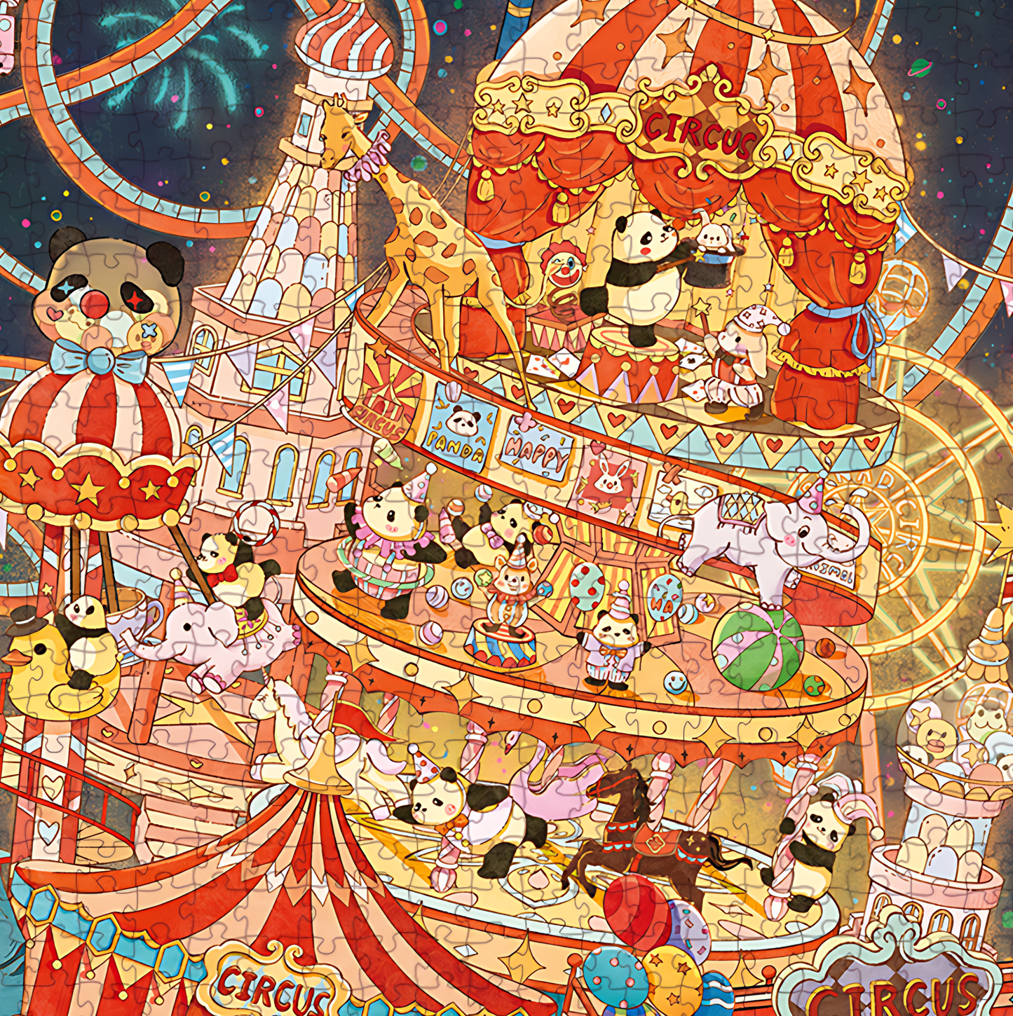 Panda Circus | TKX | 1000 Piece Puzzle | Jigsaw Puzzle - Mystery Matrix