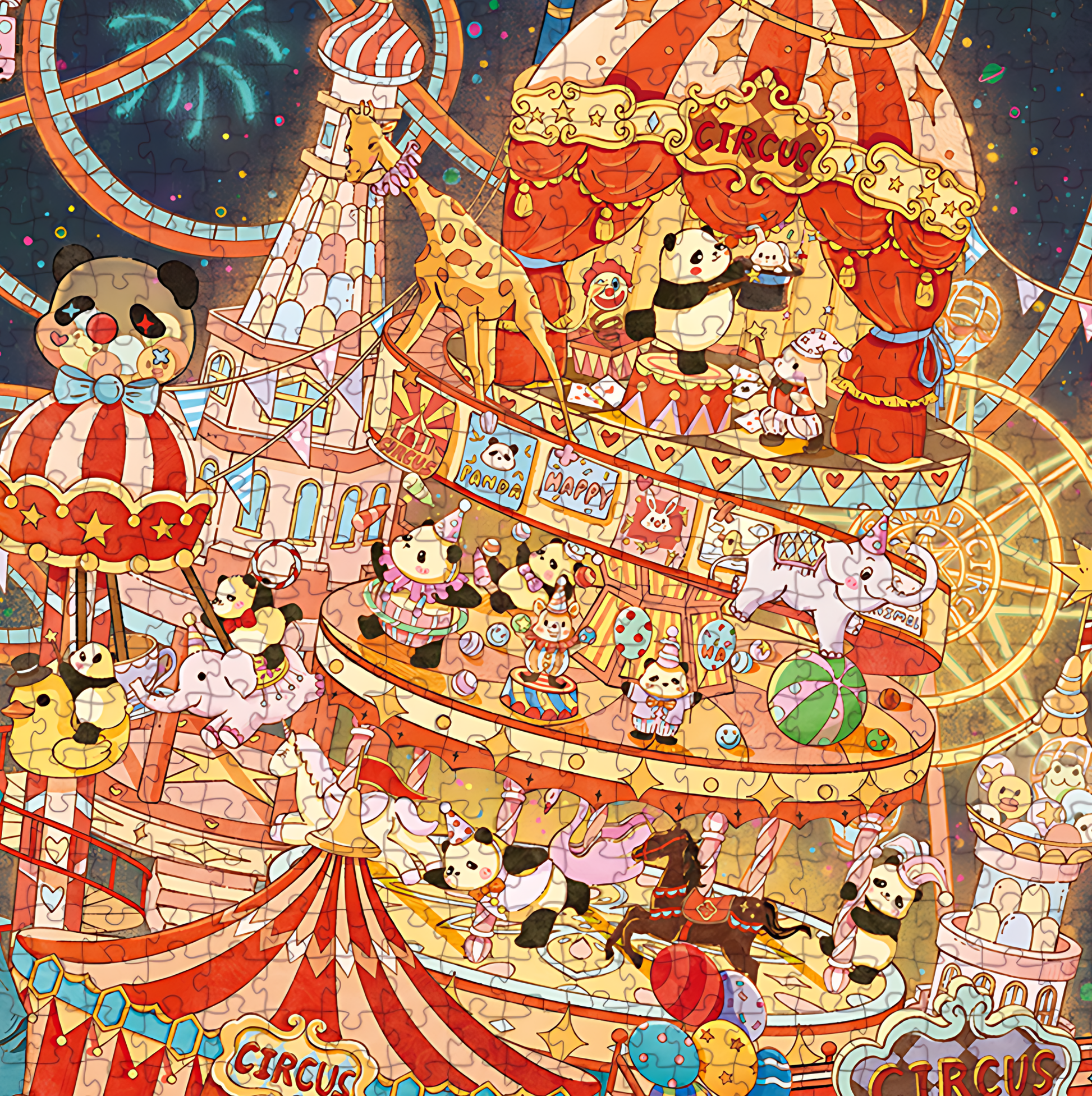 Panda Circus | TKX | 1000 Piece Puzzle | Jigsaw Puzzle - Mystery Matrix
