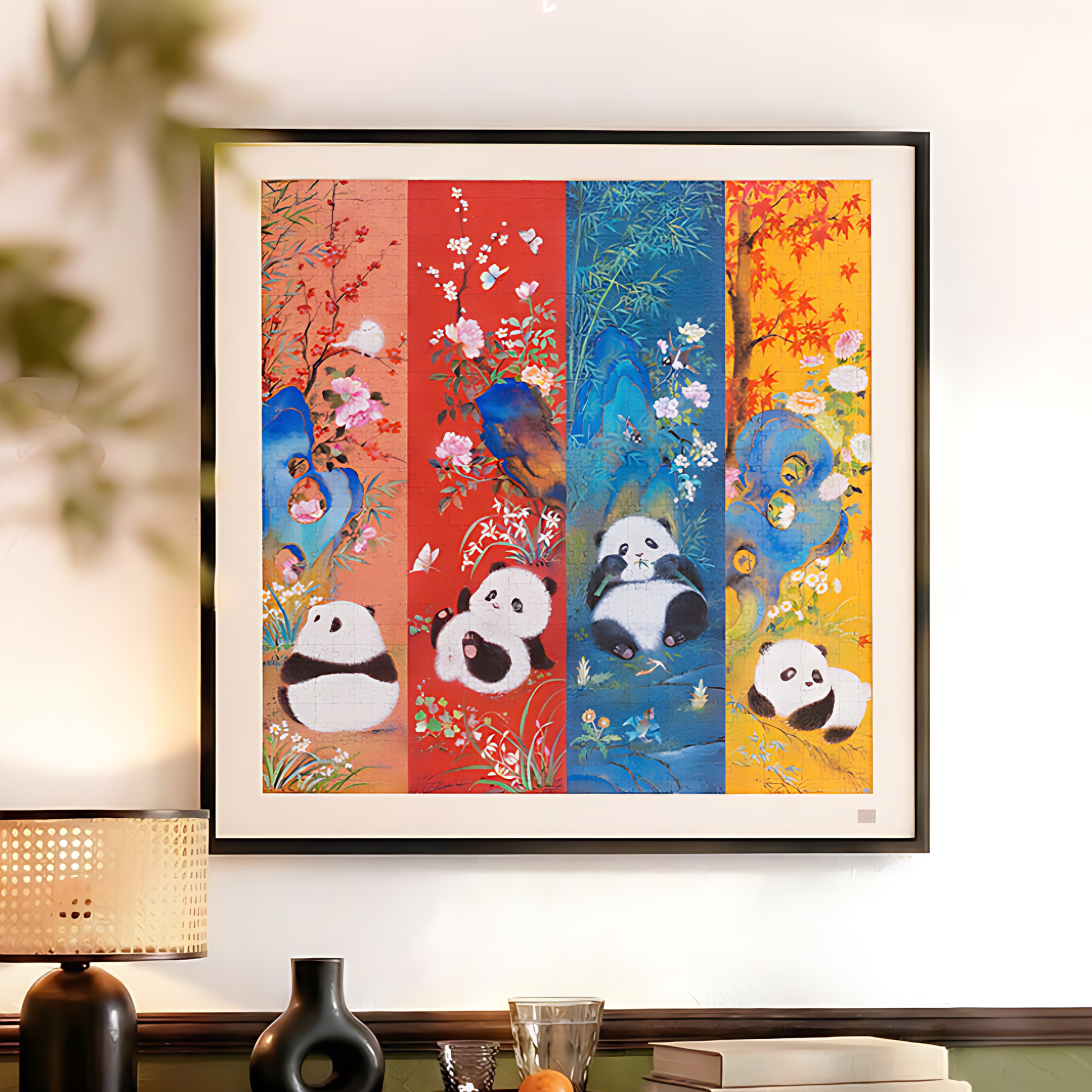 Pandas Through the Four Seasons | TOI | 1024 Piece Puzzle | Jigsaw Puzzle - Mystery Matrix