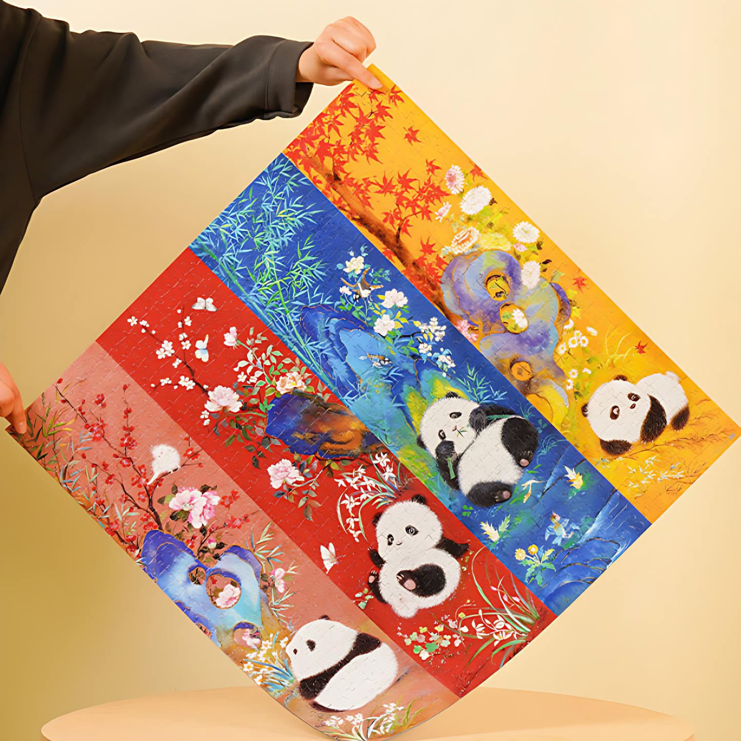 Pandas Through the Four Seasons | TOI | 1024 Piece Puzzle | Jigsaw Puzzle - Mystery Matrix