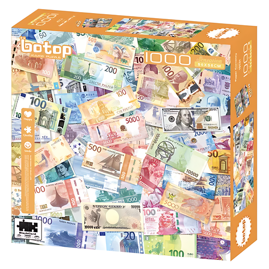 Paper Currency | Botop Blackcard | 1000 Piece Puzzle | Jigsaw Puzzle - Mystery Matrix
