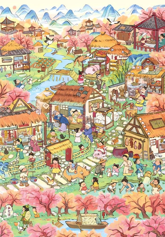 Peach Blossom | Botop | 1000 Piece Puzzle | Jigsaw Puzzle - Mystery Matrix
