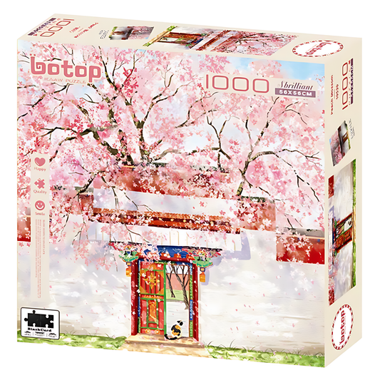 Peach Blossom | Botop Blackcard | 1000 Piece Puzzle | Jigsaw Puzzle - Mystery Matrix
