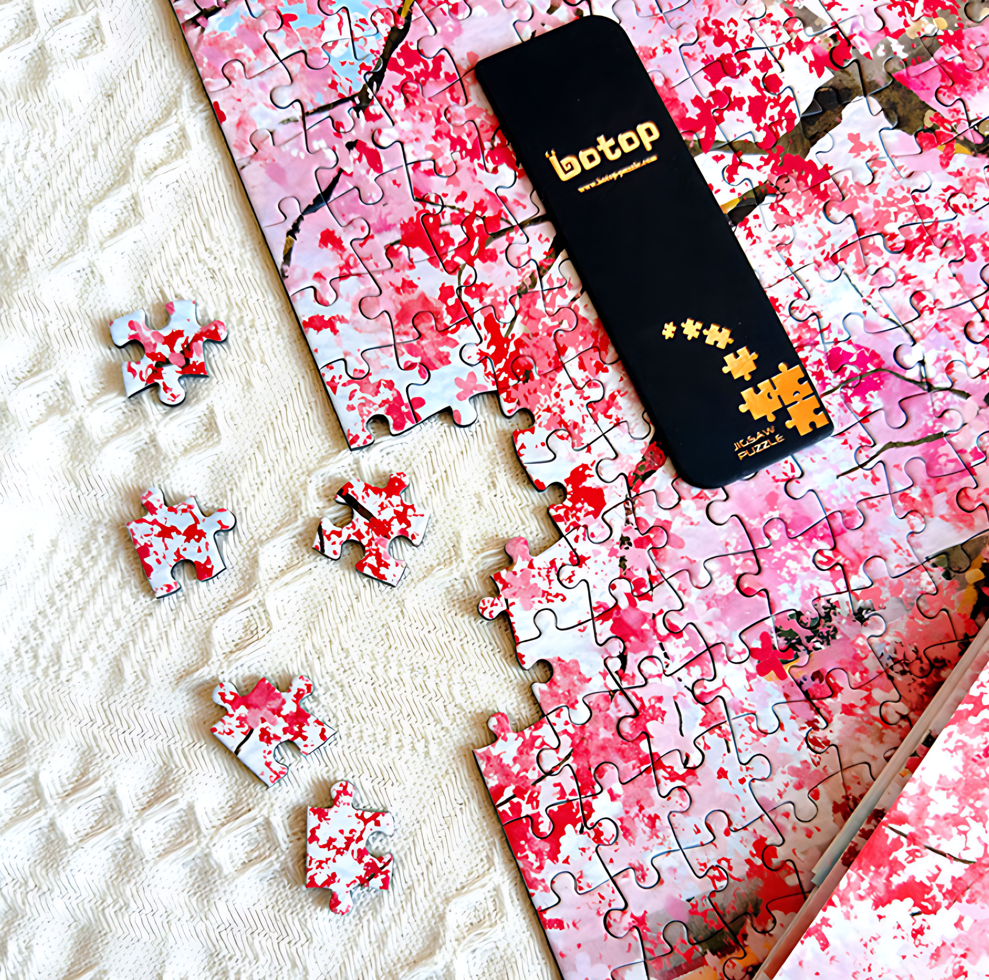 Peach Blossom | Botop Blackcard | 1000 Piece Puzzle | Jigsaw Puzzle - Mystery Matrix
