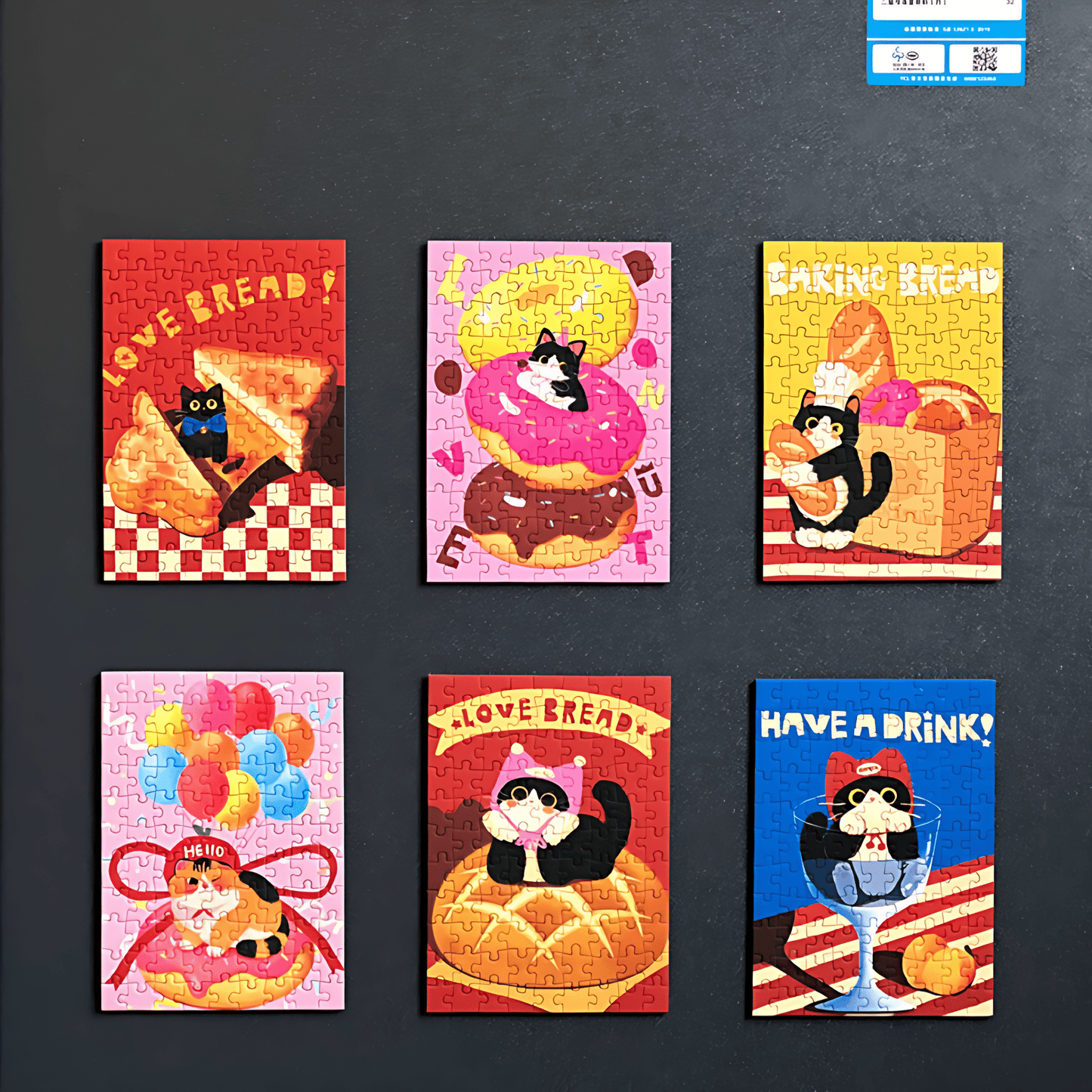 Puffinkids Magnetic Display Board Set | 6-Pack for 99-Piece Mini Puzzles - Mystery Matrix