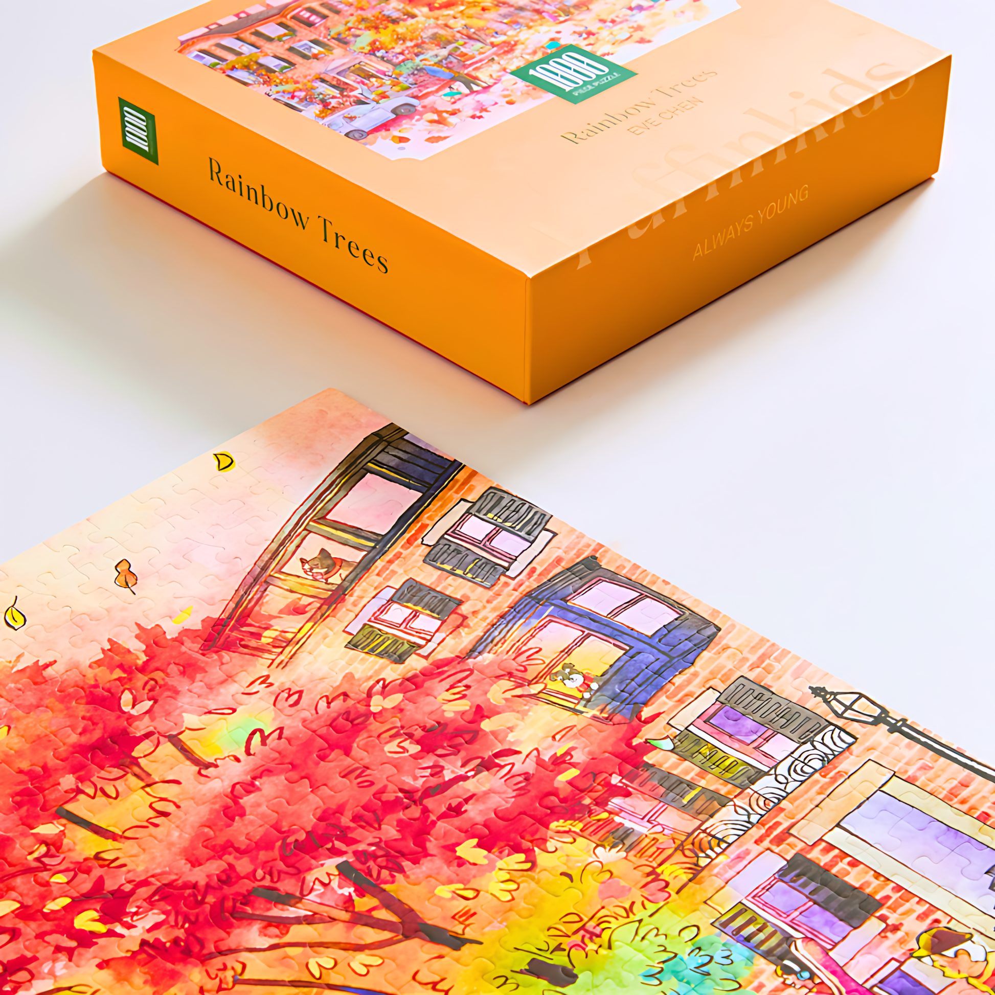 Rainbow Trees | Puffinkids | 1000 Piece Puzzle | Jigsaw Puzzle - Mystery Matrix