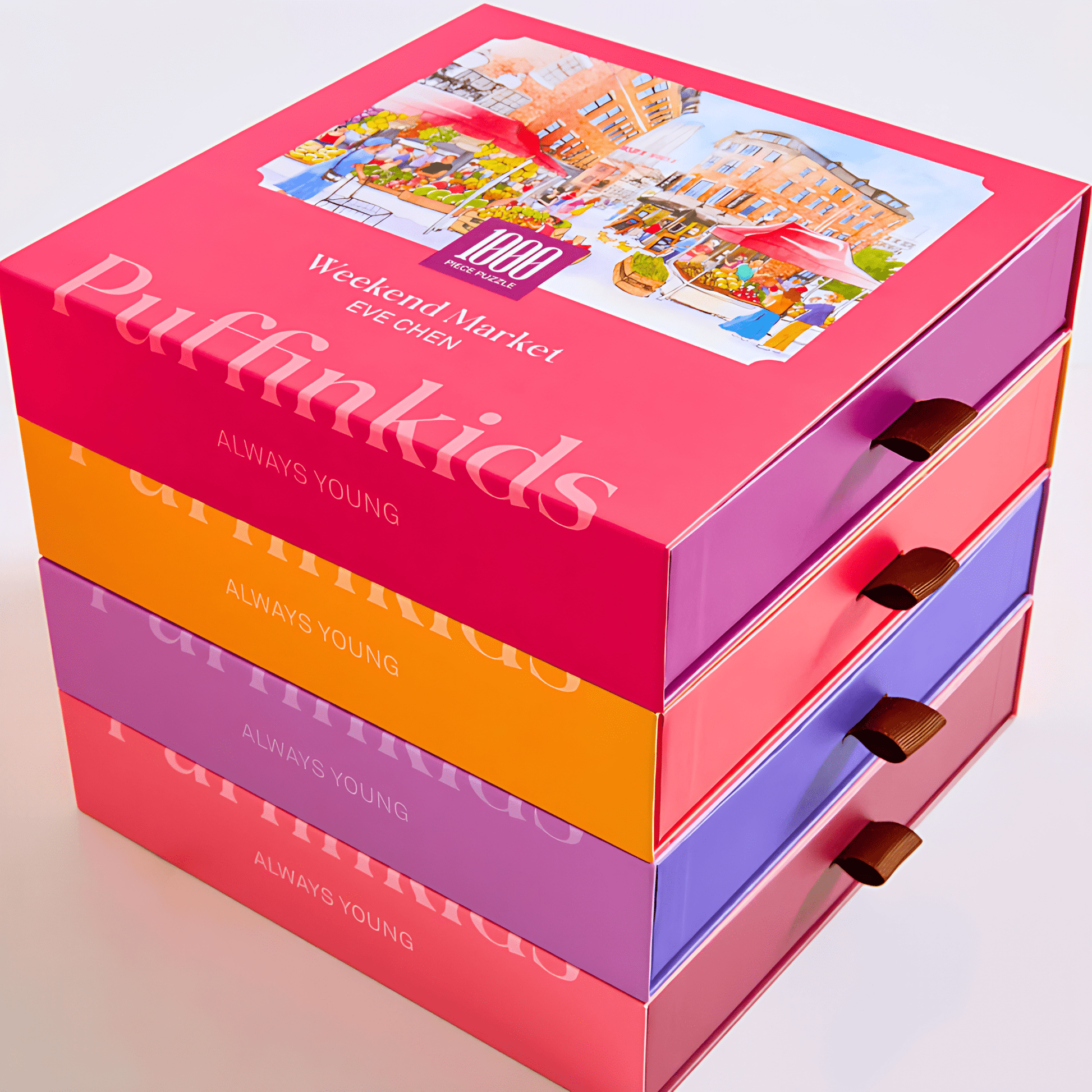 Rainbow Trees | Puffinkids | 1000 Piece Puzzle | Jigsaw Puzzle - Mystery Matrix