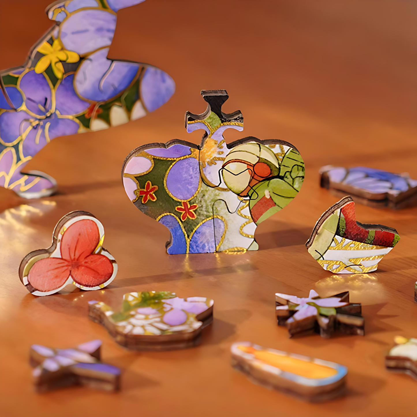 Romantic Planet | TOI | Irregular Puzzle Piece | Wooden Puzzle with Frame - Mystery Matrix