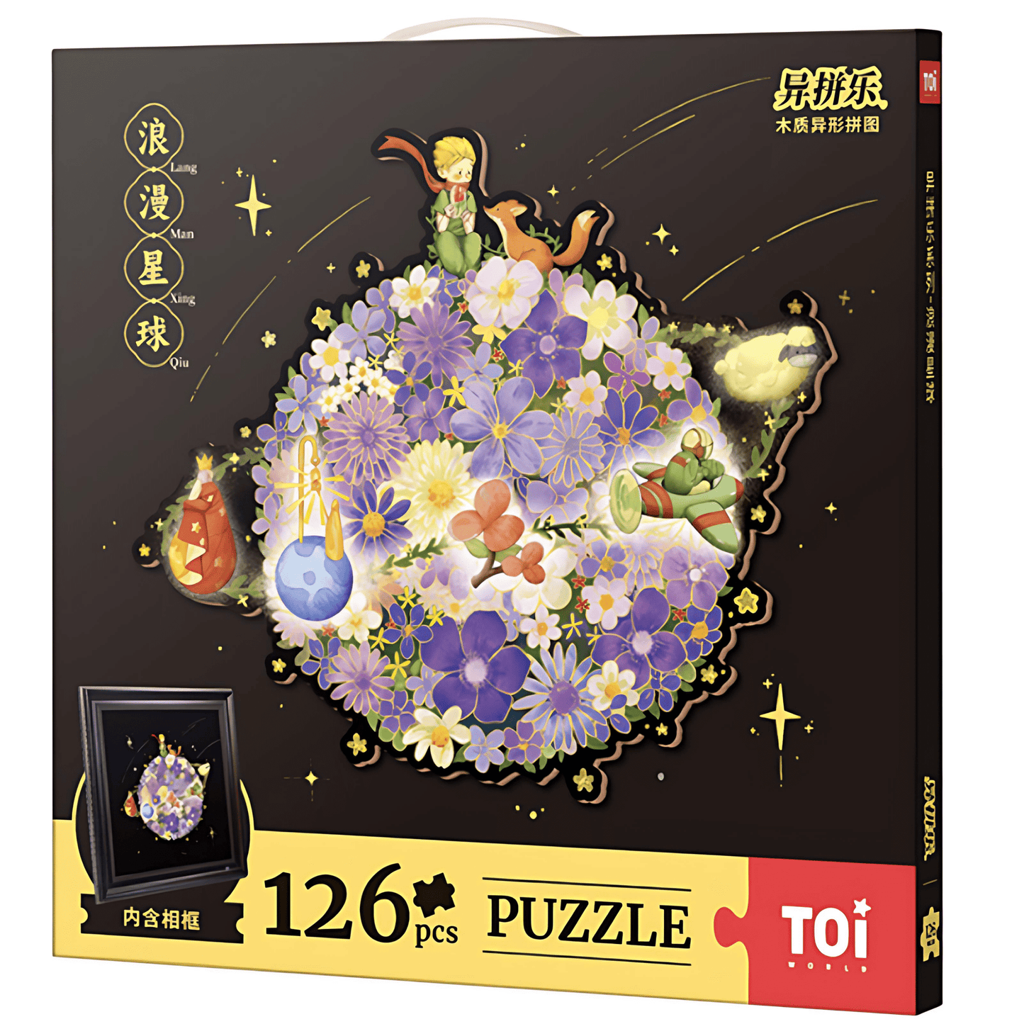 Romantic Planet | TOI | Irregular Puzzle Piece | Wooden Puzzle with Frame - Mystery Matrix