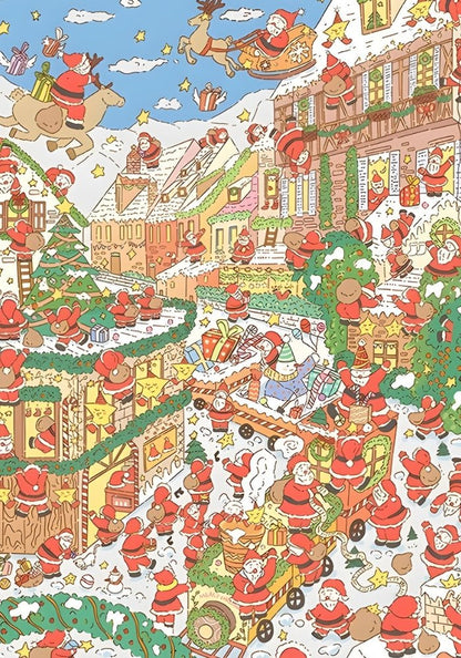 Santa Claus Village | Gill & Lill | 1000 Piece Puzzle | Jigsaw Puzzle - Mystery Matrix