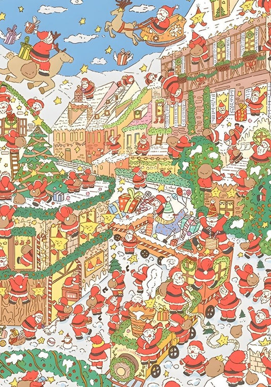 Santa Claus Village | Gill & Lill | 1000 Piece Puzzle | Jigsaw Puzzle - Mystery Matrix