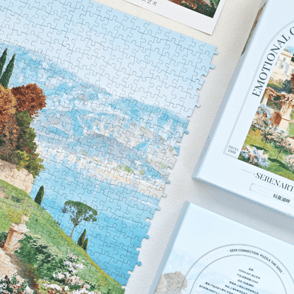 Scene of Lake Como | Seren Art | 1000 Piece Puzzle | Jigsaw Puzzle - Mystery Matrix