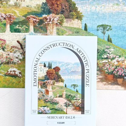 Scene of Lake Como | Seren Art | 1000 Piece Puzzle | Jigsaw Puzzle - Mystery Matrix