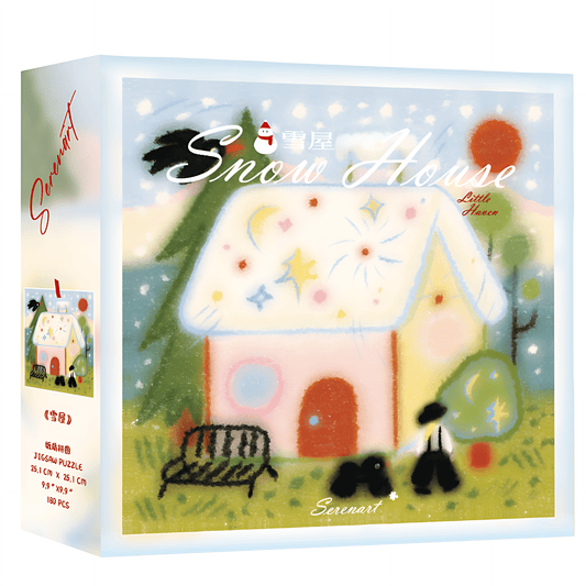 Snow House | Seren Art | 180 Piece Puzzle | Jigsaw Puzzle - Mystery Matrix