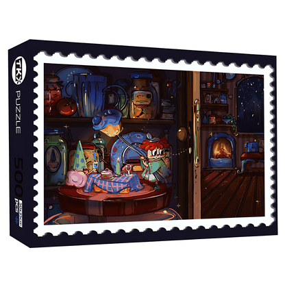Snowy Night Dinner | TKX | 500 Piece Puzzle | Jigsaw Puzzle - Mystery Matrix