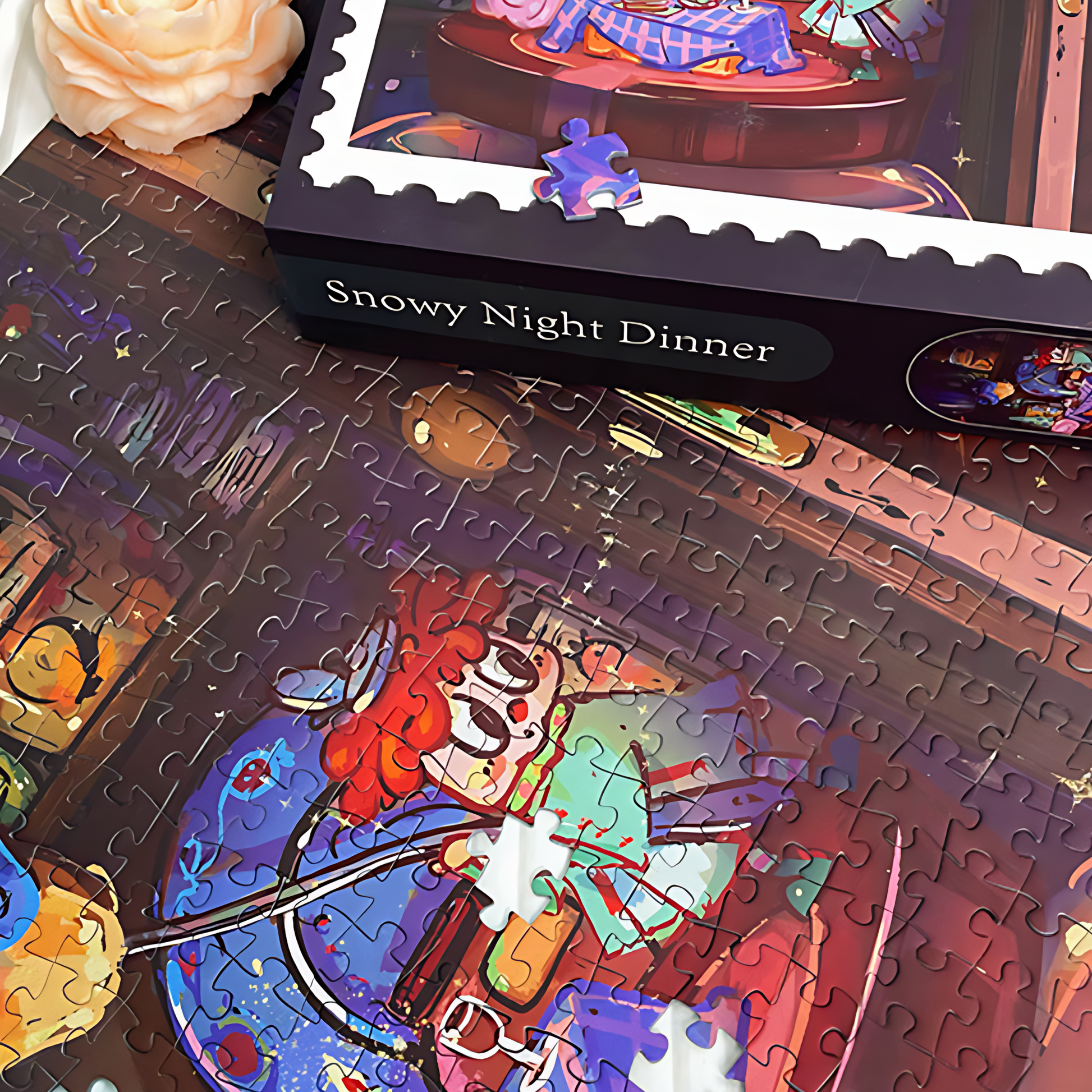 Snowy Night Dinner | TKX | 500 Piece Puzzle | Jigsaw Puzzle - Mystery Matrix