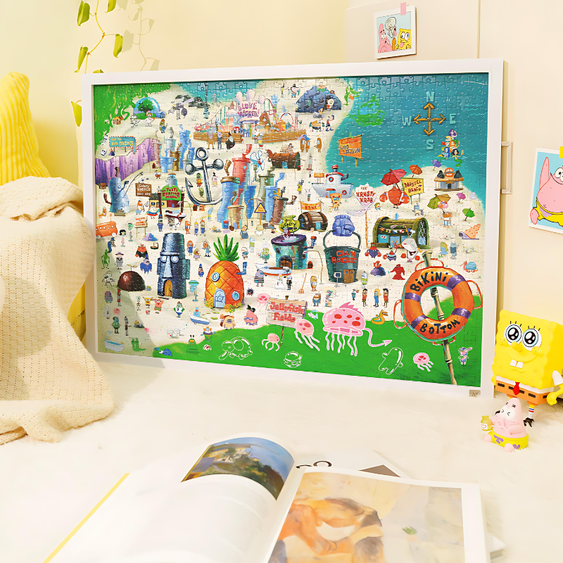 SpongeBob Series - Bikini Bottom Map | TOI | 1000 Piece Puzzle | Jigsaw Puzzle - Mystery Matrix