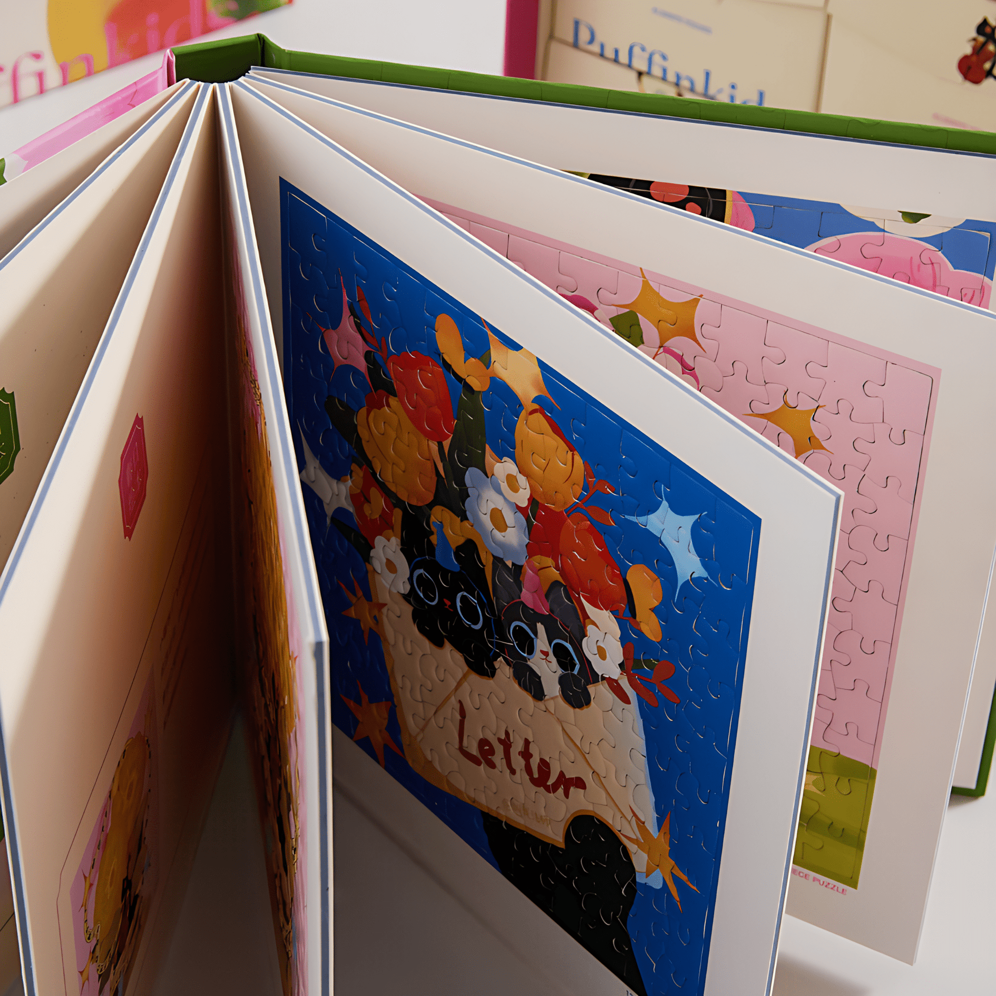 Spring Storybook | Puffinkids | 6 in 1 Mini Puzzle Book Set | Jigsaw Puzzle - Mystery Matrix