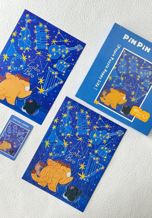 Star Sign Lobobro | Pin Pin | Mini Puzzle | Velvet Touch | Jigsaw Puzzle - Mystery Matrix
