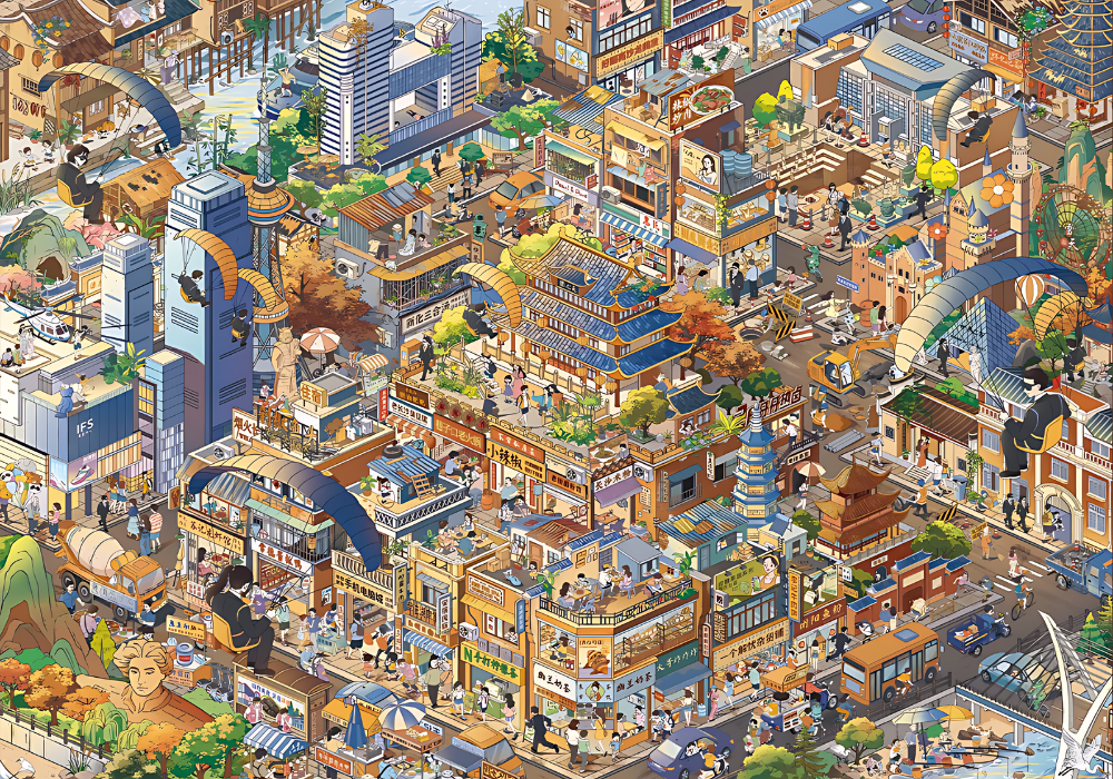 Street View | Botop Fusion | 1000 Piece Puzzle | Jigsaw Puzzle - Mystery Matrix
