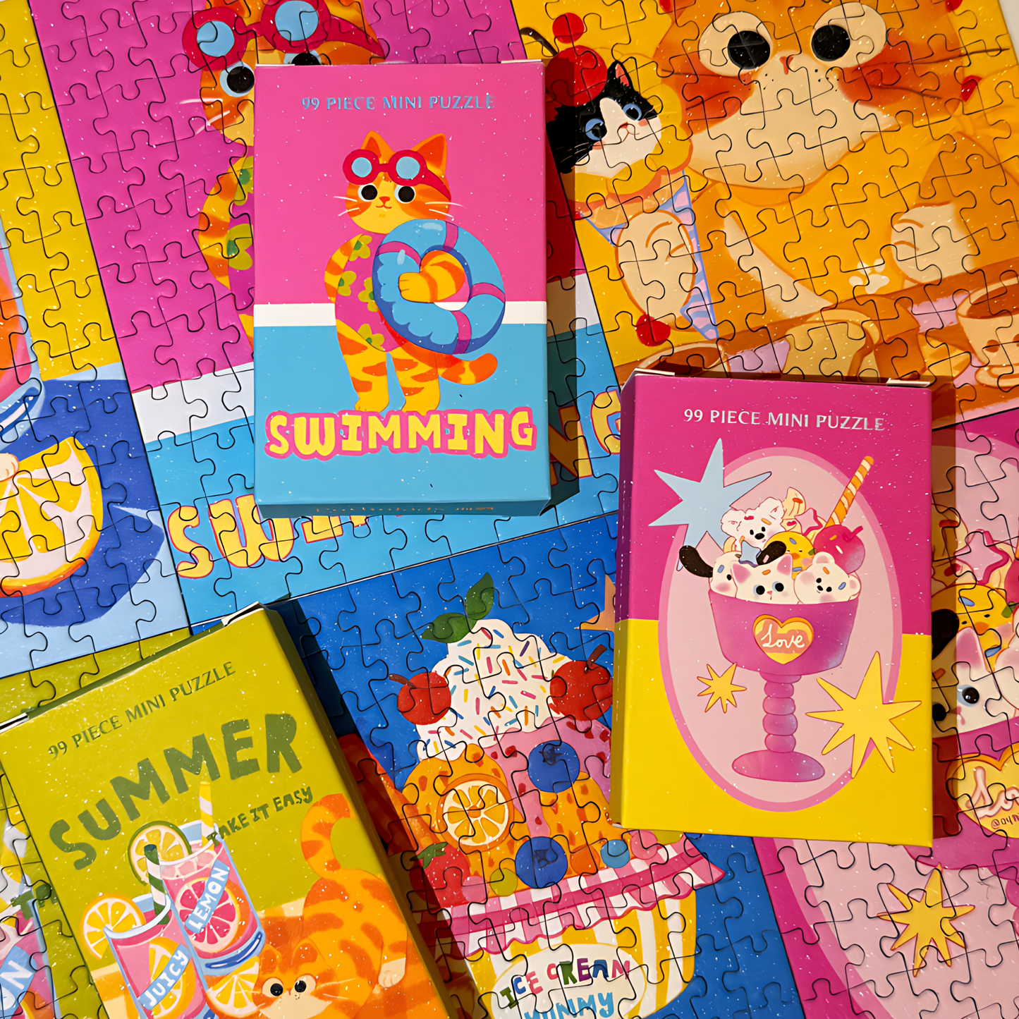 Summer Breeze | Puffinkids | 6 in 1 Mini Puzzle | Jigsaw Puzzle - Mystery Matrix
