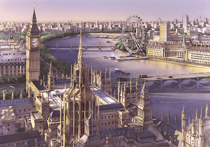 Sunset London | Botop Blackcard | 1000 Piece Puzzle | Jigsaw Puzzle - Mystery Matrix