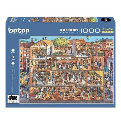 The Bookstore | Botop | 1000 Pieces Puzzle | Jigsaw Puzzle - Mystery Matrix