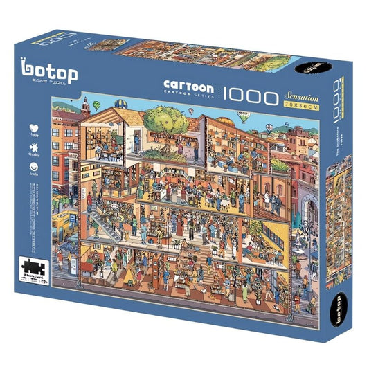 The Bookstore | Botop | 1000 Pieces Puzzle | Jigsaw Puzzle - Mystery Matrix