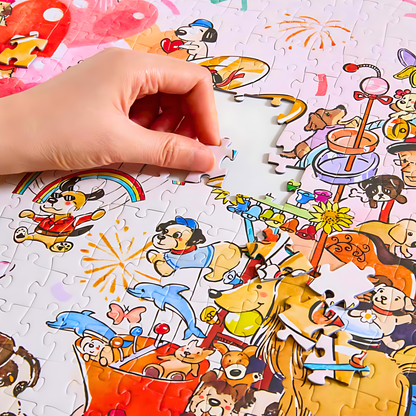 The Joyful Party | Puffinkids | 500 Piece Puzzle | Jigsaw Puzzle - Mystery Matrix