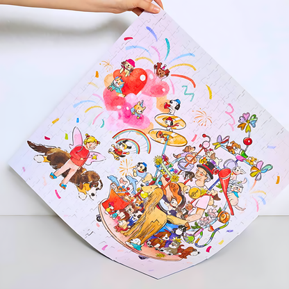 The Joyful Party | Puffinkids | 500 Piece Puzzle | Jigsaw Puzzle - Mystery Matrix
