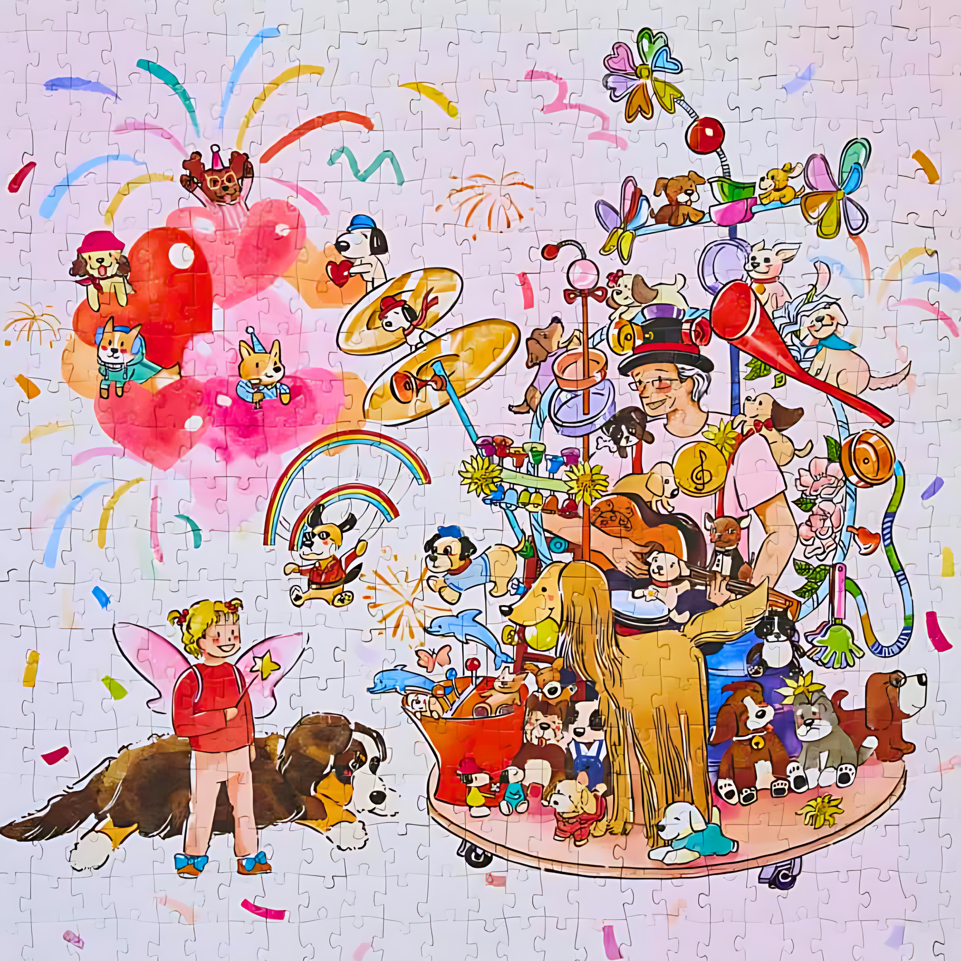 The Joyful Party | Puffinkids | 500 Piece Puzzle | Jigsaw Puzzle - Mystery Matrix
