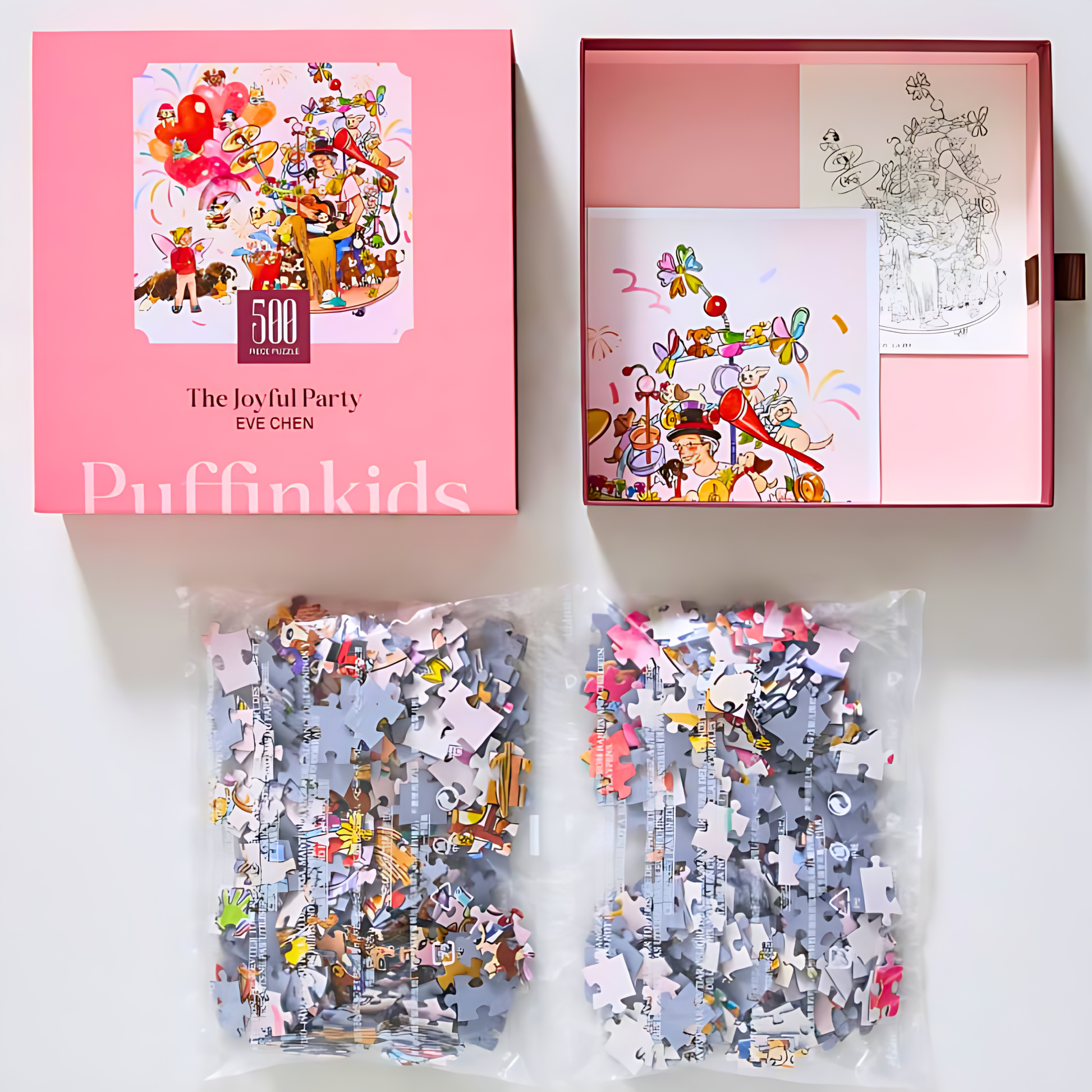 The Joyful Party | Puffinkids | 500 Piece Puzzle | Jigsaw Puzzle - Mystery Matrix
