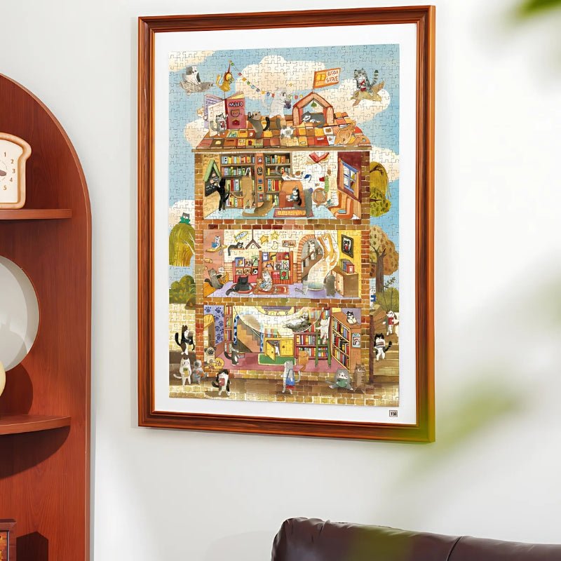 The Library of Purring Pages | TOI | 1000 Piece Puzzle | Jigsaw Puzzle - Mystery Matrix